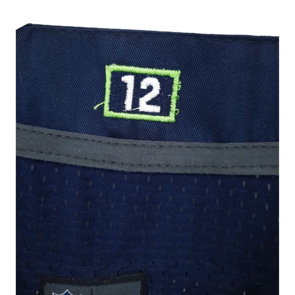 Nike NFL On Field Seattle Seahawks 11 Percy Harvin Blue Team Jersey Mens Size 40 - Picture 7 of 12
